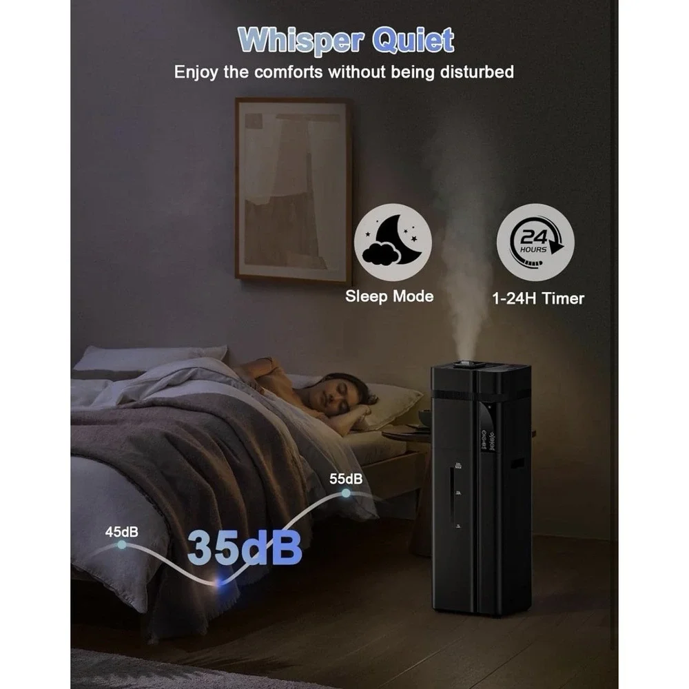 Zeova 13L/3.4Gal Humidifiers for Bedroom Ultrasonic Warm‎ & Cool Mist Humidifier